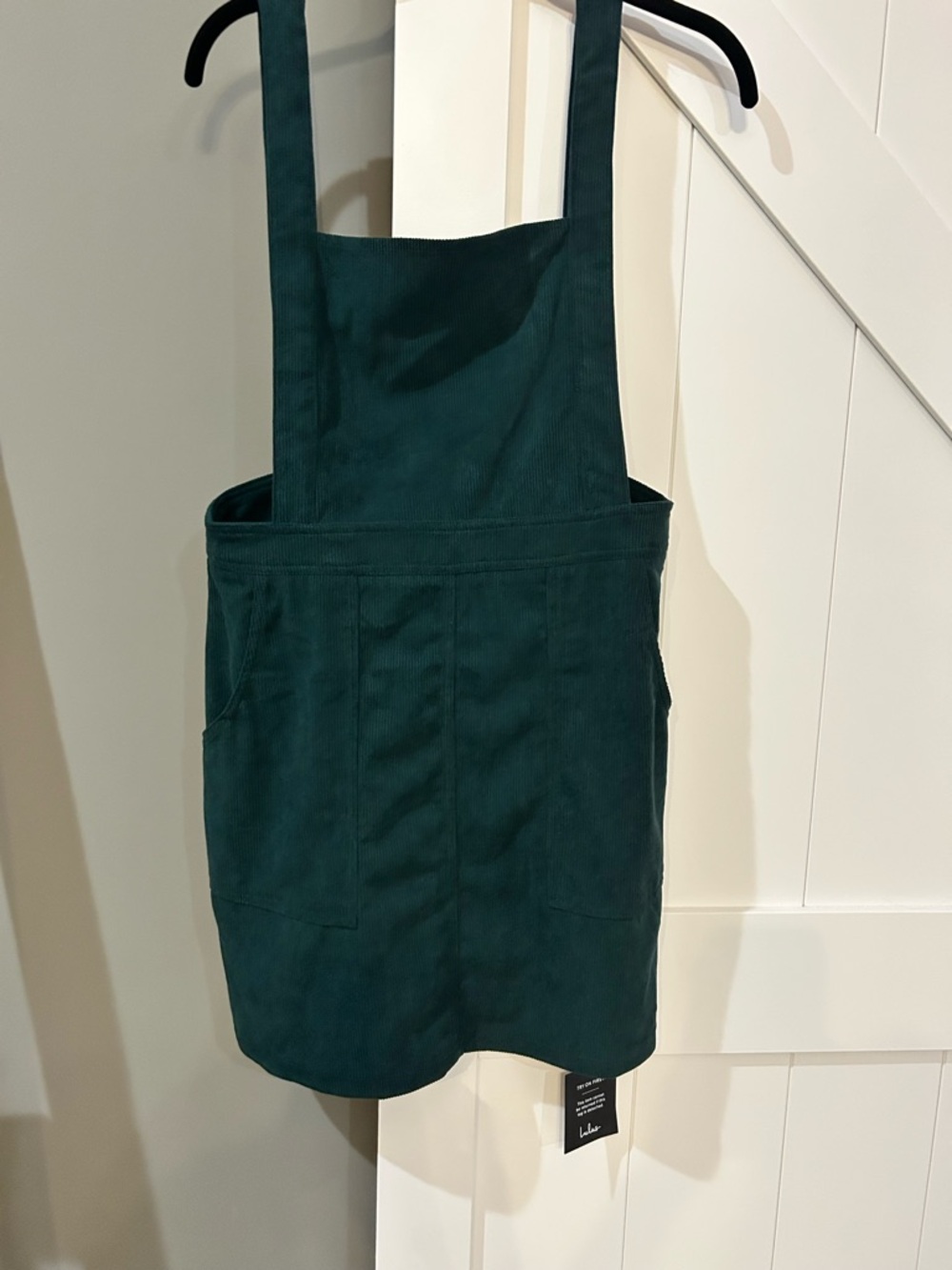 Lulu's Forest Green Corduroy Pinafore Dress